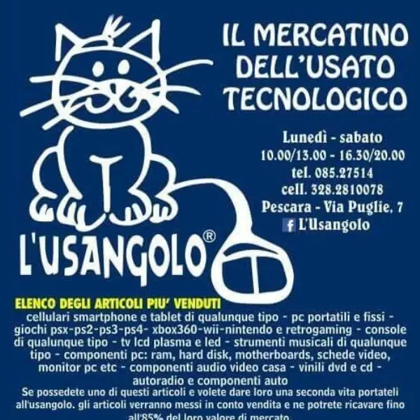l'usangolo il mercatino dell'usato tecnologico pescara